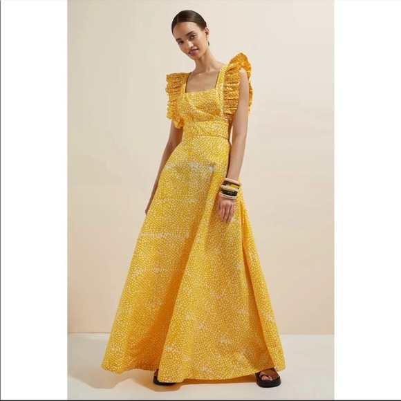 ANTHROPOLOGIE NWT SIKA RUFFLED MAXI DRESS 🔥